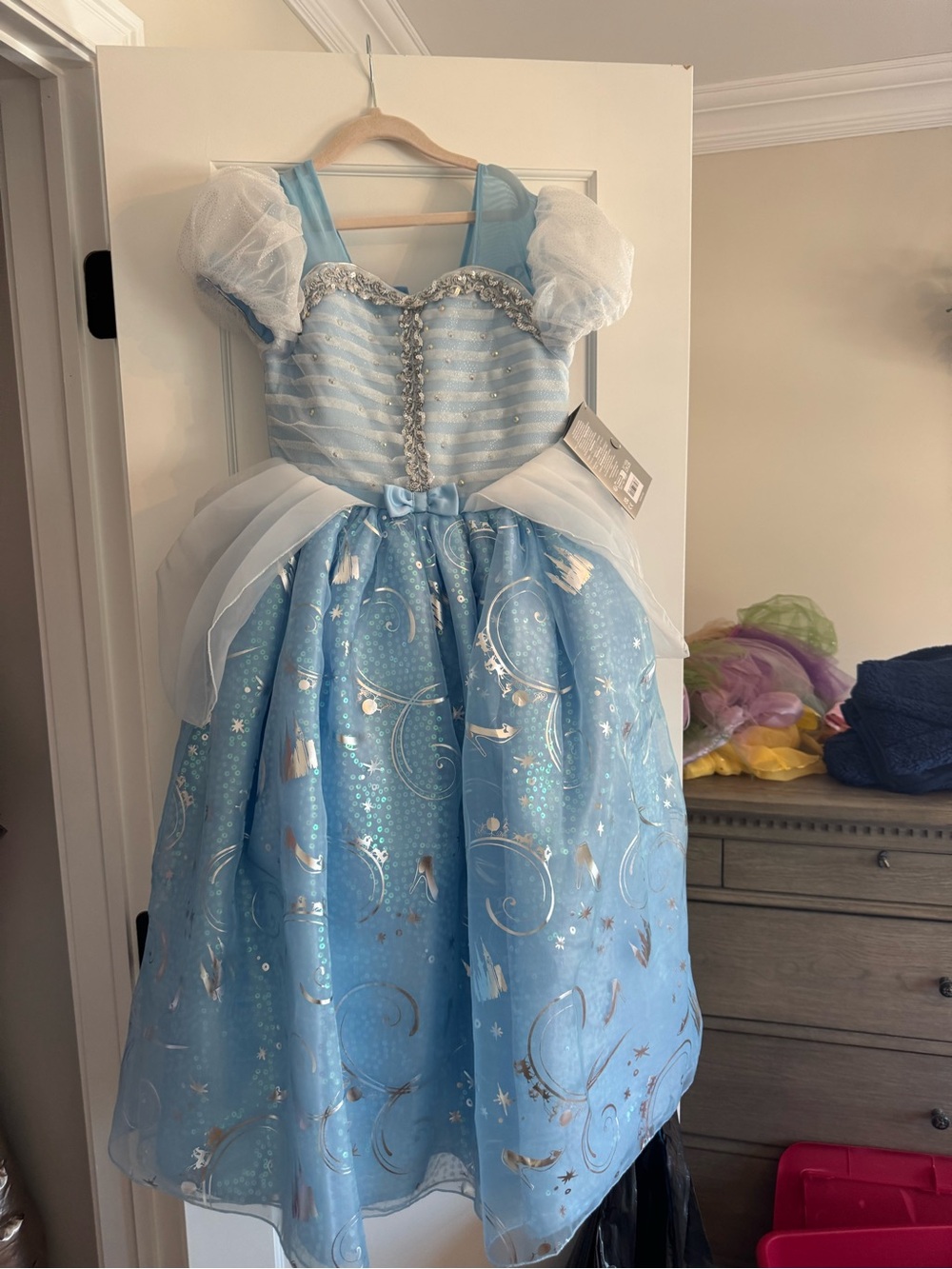 Disney Light Blue Cinderella Princess Dress with Silver Accents